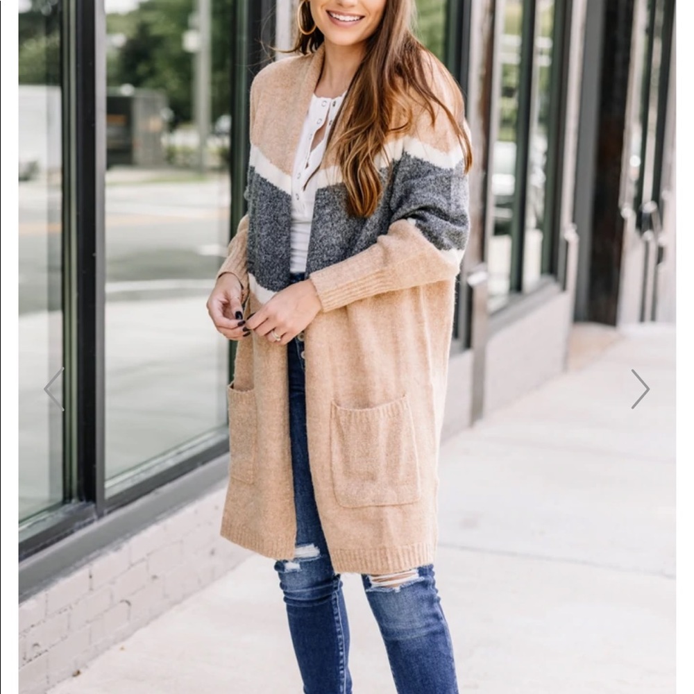 BRAND NEW Colorblock Cardigan